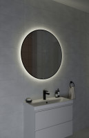 Зеркало ECLIPSE smart 90x90 в черной рамке